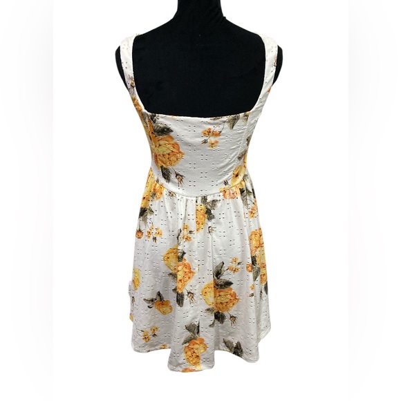 ASOS Floral Broderie Mini Dress - Picture 4 of 7